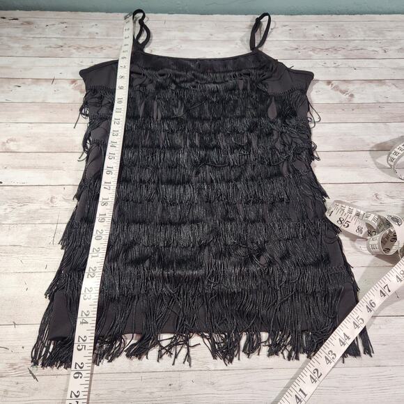 Express Vintage Fringe & Sequin Open Back Top Small - Picture 6 of 7